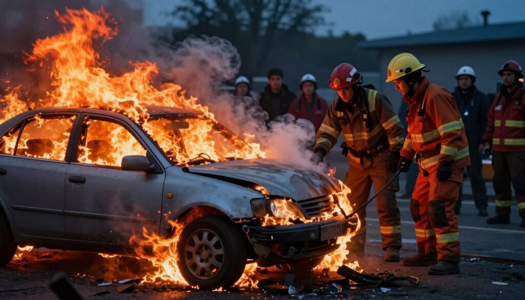 colisão incêndio roubo