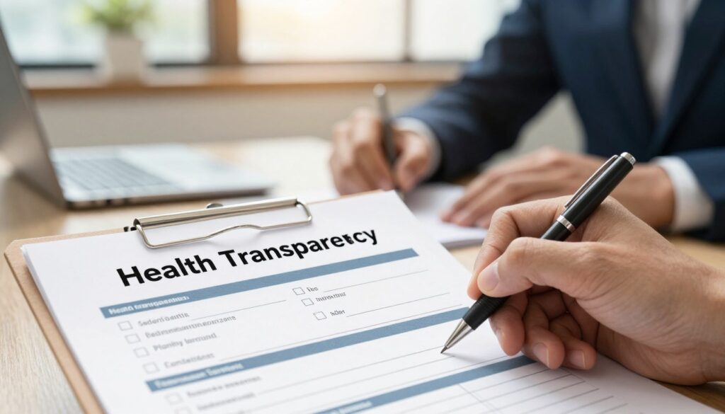 transparência questionário de saúde